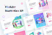 Modular Illustration Kit, an Empty State Illustration by ghanipradita (Thumbnail 1 of 8)