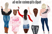 Custom Hairstyles Clipart, an Illustration by chilipapers (Thumbnail 3 of 3)