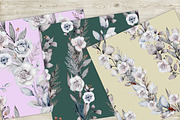 Gray roses, botanical seamless, a Pattern Graphic by NastiaDesignsPrints (Thumbnail 4 of 9)
