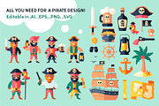 Pirate Adventure Design Kit, a Person Illustration by Lettering_Logo (Thumbnail 2 of 6)