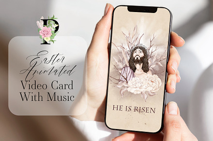 Easter Animated Greeting Card Christ, a Card Template by PawGraphic