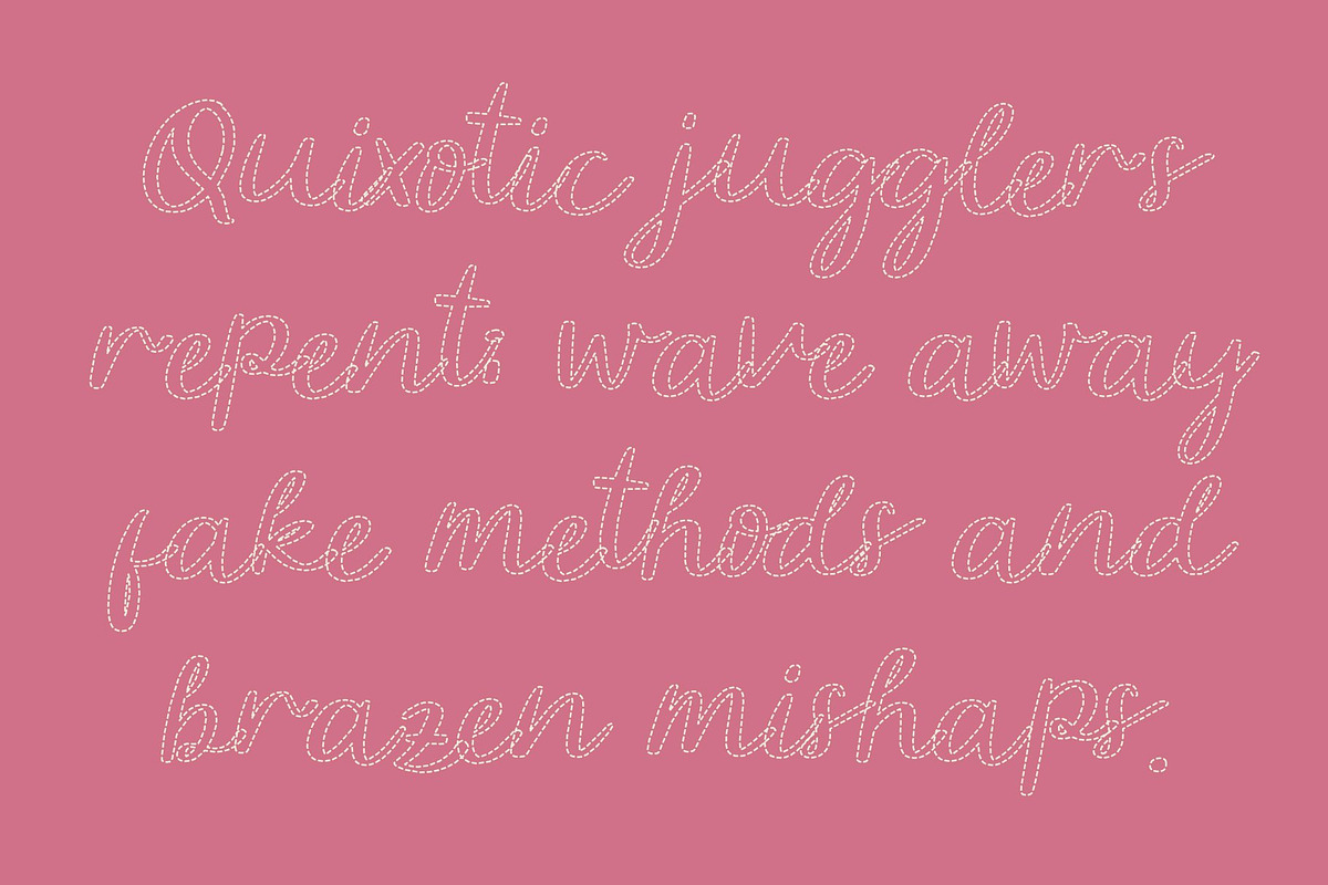 CS Belrise Dashed, a Script Font by Craft Supply Co. (Photo 4 of 8)