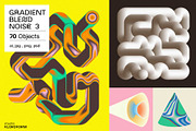 Gradient Blend Noise 3, an Object Graphic by kloroform (Thumbnail 1 of 32)