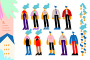 Cartoon characters on daily activity, a Person Illustration by PixelAesthetic (Thumbnail 3 of 7)
