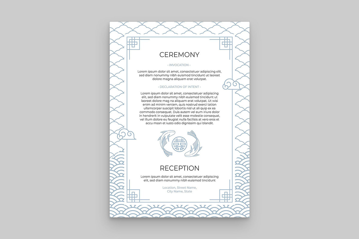 Elegant Asian Wedding Invitation Tem, an Invitation Template by BrandPacks (Photo 4 of 5)
