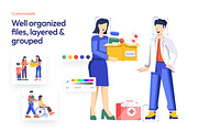 Charity and Donation Art Set, a Person Illustration by Vectors Market (Thumbnail 3 of 7)