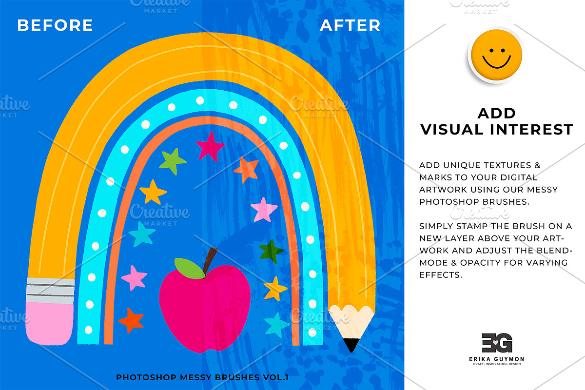 Photoshop Messy Brushes Vol1, a Brush Add-On by Erika Guymon (Photo 4 of 8)
