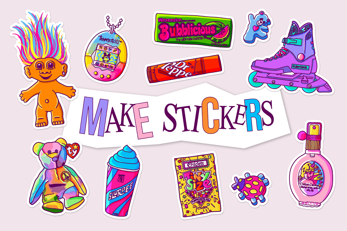 Memories of the 90's Clipart Set, a Food Illustration by CherithDrawsThings (Photo 3 of 6)