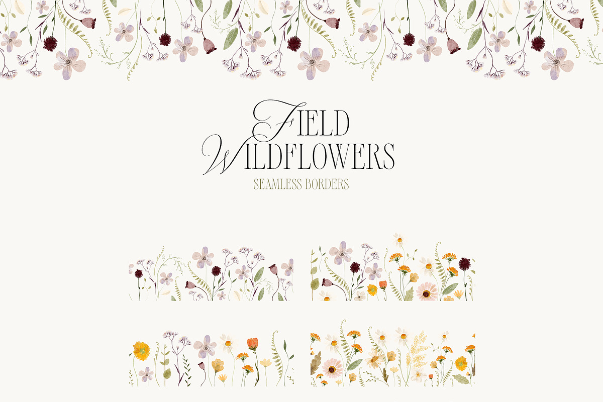 FIELD WILDFLOWERS watercolor, a Decorative Illustration by Lana Elanor (Photo 6 of 12)