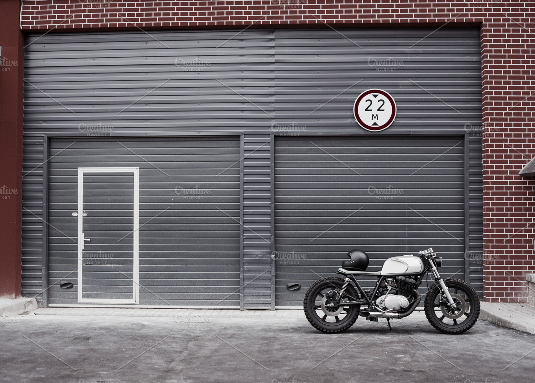 Vintage custom motorcycle motorbike caferacer, a Transportation Photo by Aliaksei Kaponia