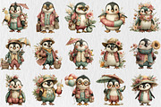 Summer Funny Penguin Clipart, a Seasonal Illustration by Rose Art (Thumbnail 4 of 6)