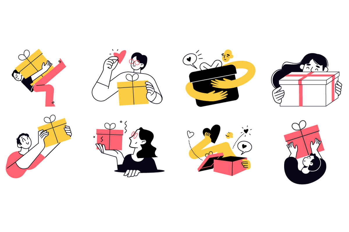 Gift for you concept illustrations, an Illustration by PureSolution (Photo 6 of 6)