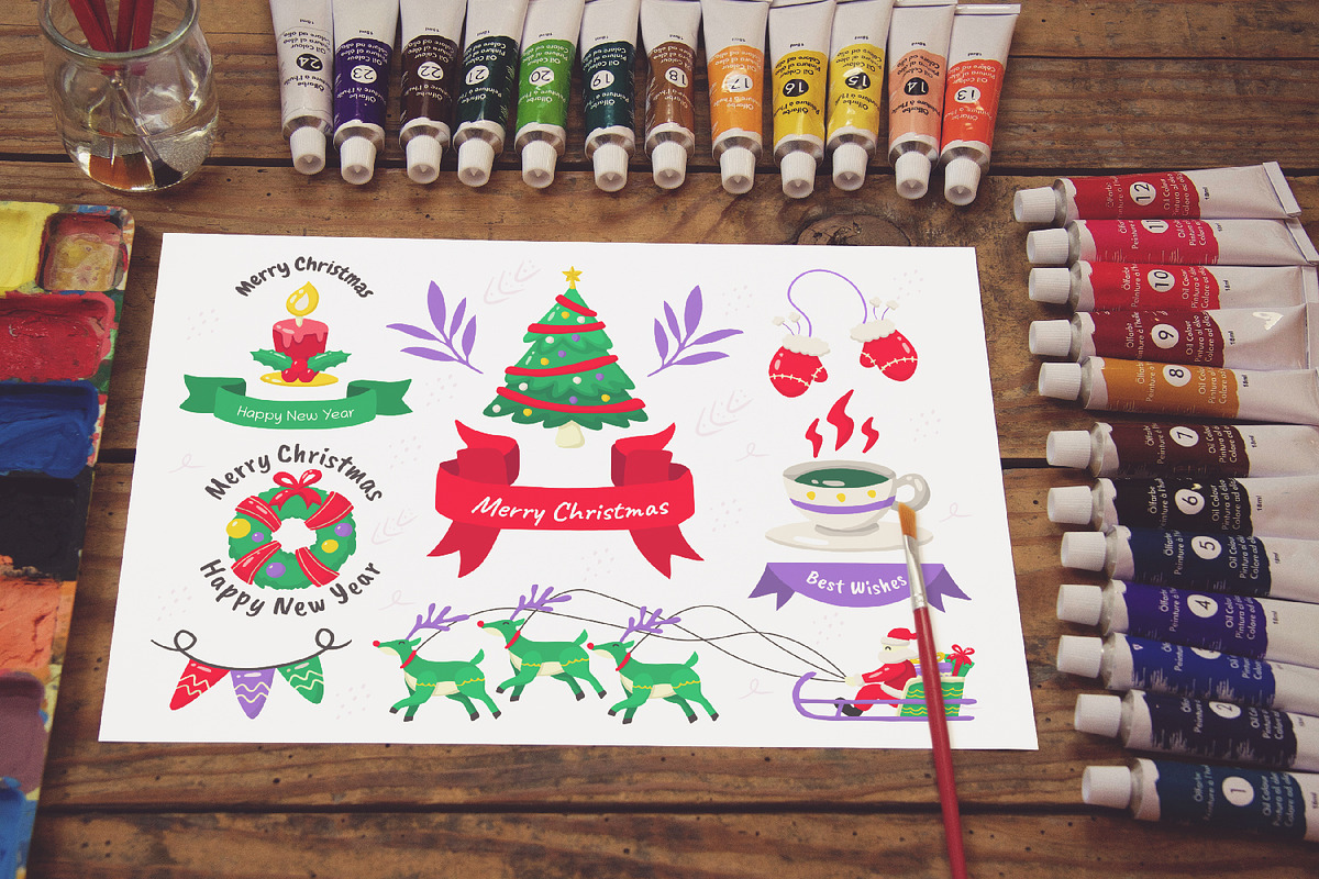 187 Christmas Elements, a Decorative Illustration by Toonsteb (Photo 19 of 28)