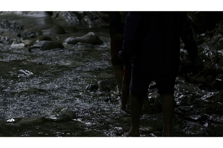 People walking barefeet in rocky, a Sports & Recreation Photo by Media Whale Stock