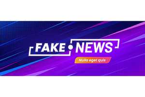 Fake news banner, a Technology Illustration by Vector Tradition