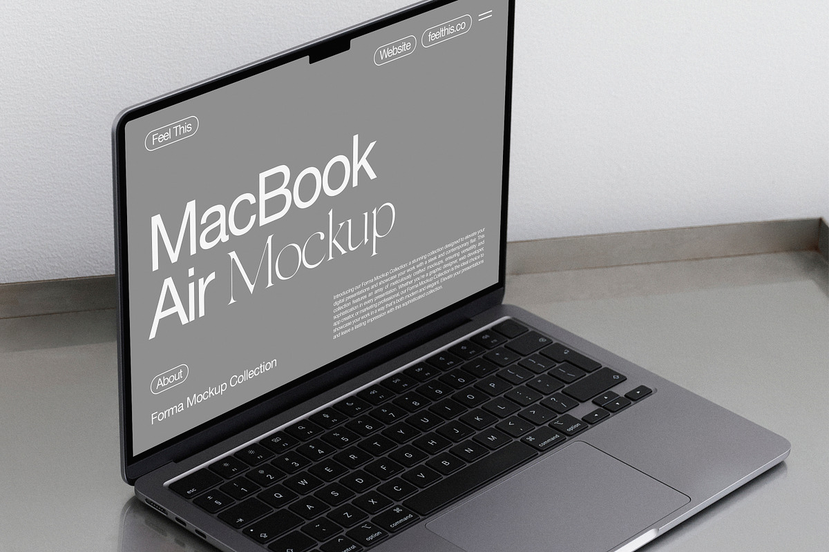 MacBook Air Mockup PSD, a Mac Mockup by Feel This (Photo 1 of 3)