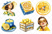 Yellow & Blue Lemon Clipart PNG, an Illustration by Dream Creation (Thumbnail 2 of 6)