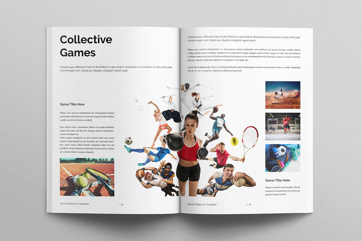 Sports Magazine Template, a Magazine Template by E-Type (Photo 6 of 7)