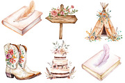 Western Boho Wedding Clipart, an Illustration by Designworld (Thumbnail 5 of 6)