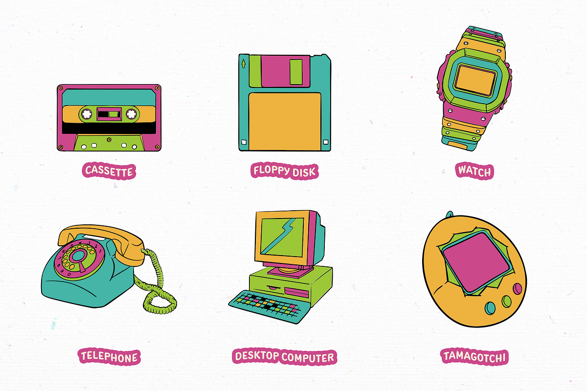 Greeny nostalgic 90's illustration, an Object Illustration by peterdraw (Photo 4 of 6)