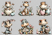 Watercolor Easter Dinosaur Clipart, an Illustration by Sublimation Artist (Thumbnail 3 of 7)