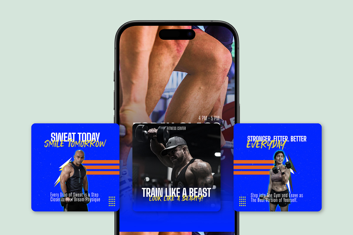 Fitness Coach Instagram Template, a Social Media Template by SecondBrain Store (Photo 4 of 10)