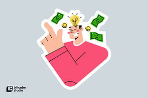 Income Ideas Vector Illustration