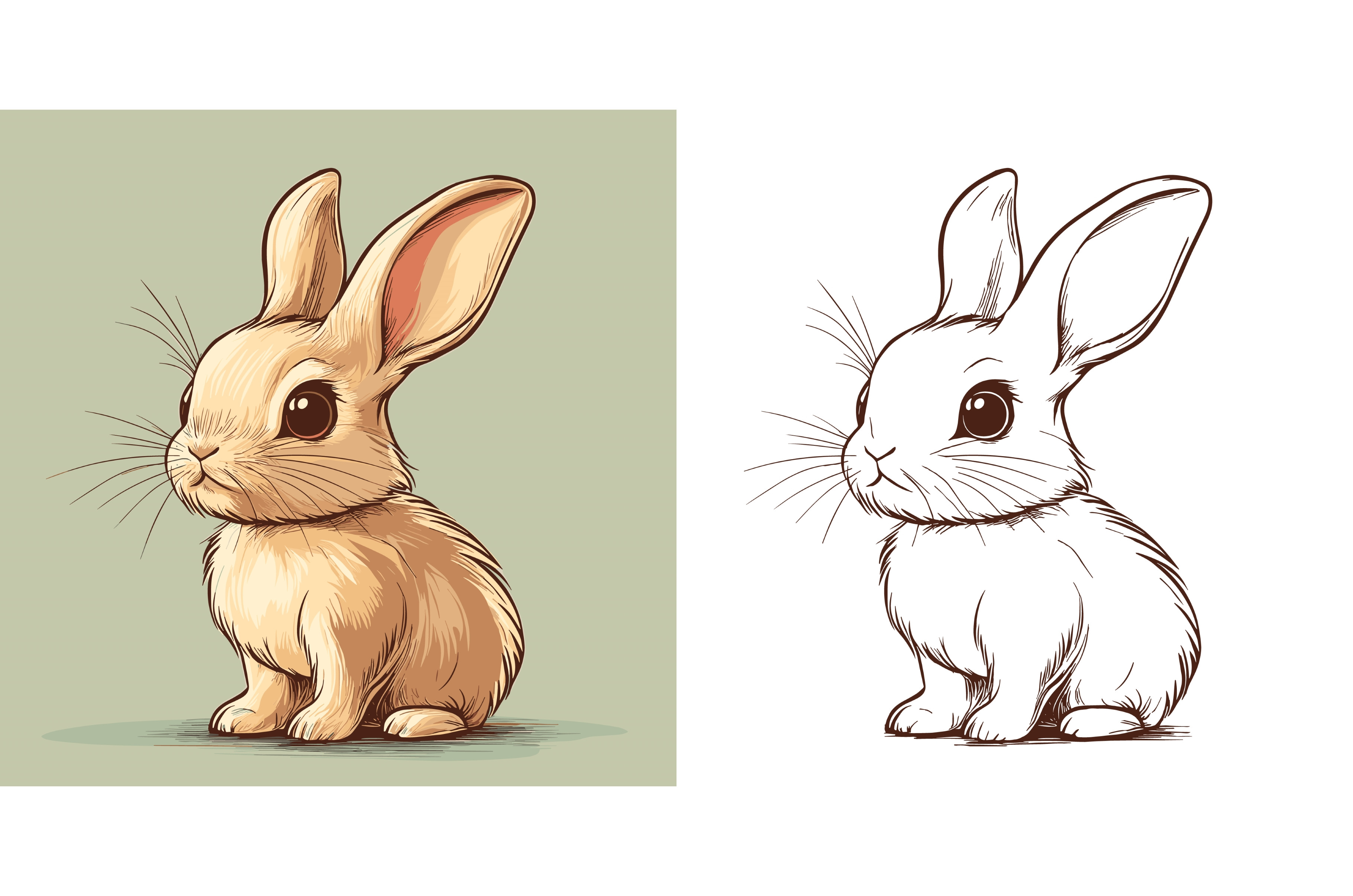 Little Rabbit Cartoon Character, an Animal Illustration by LadadikArt