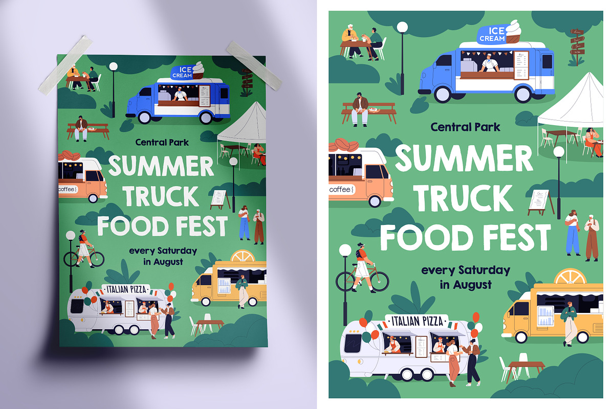 Summer street food festival posters, a Food Illustration by Good Studio (Photo 5 of 7)