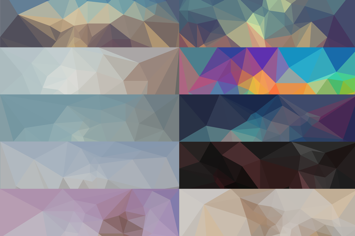 10 Polygon Backgrounds, a Pattern Graphic by Lunar Designs (Photo 2 of 2)