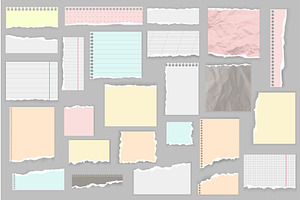 Ripped Papers Vector Set