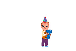 Baby boy celebrating first birthday, an Object Illustration by pikepicture