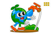 Earth Day Character Vector Pack 02, an Object Illustration by MEDZ (Thumbnail 6 of 6)
