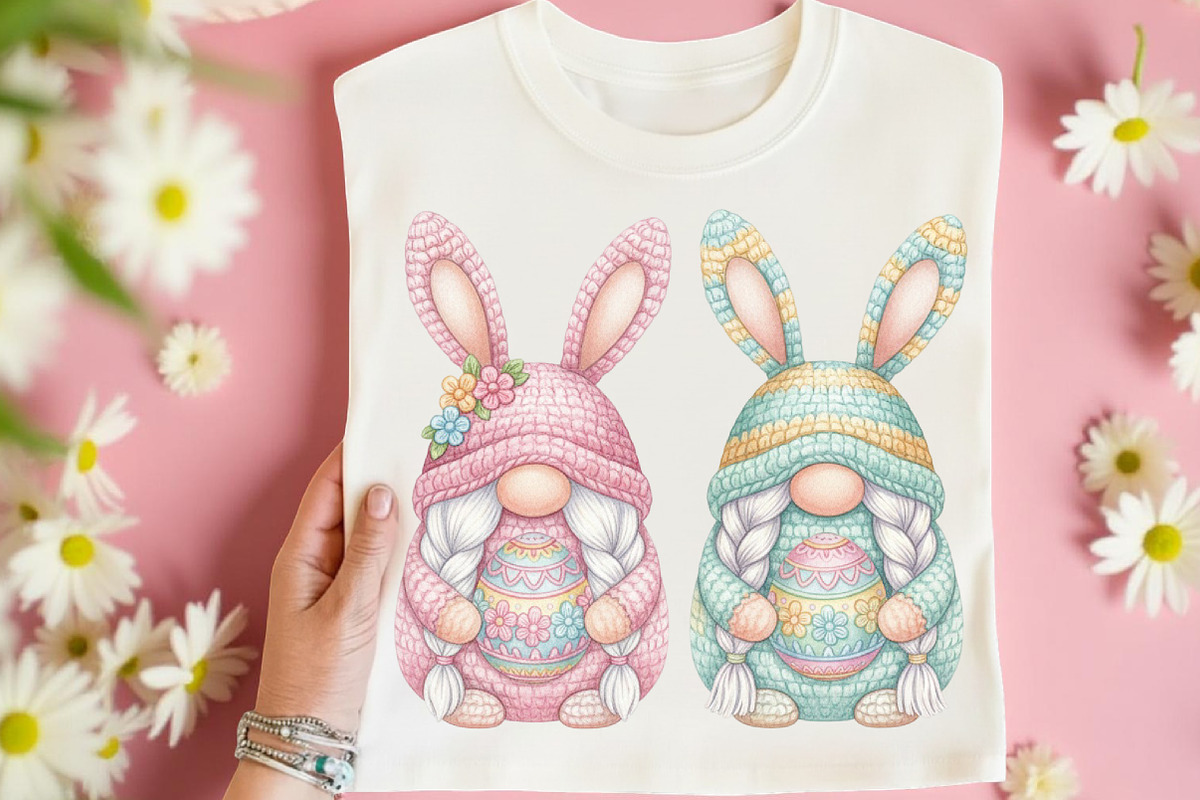 Faux Yarn Easter Bunny Gnome PNG, an Illustration by DreamArtGraphic (Photo 3 of 4)