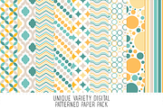 Lemon & Teal Pattern Paper Pack, a Pattern Graphic by Angie Sandy (Thumbnail 1 of 2)