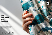Fabric Mockup with Female Hand, a Merchandise Mockup by GraphicVil (Thumbnail 1 of 9)