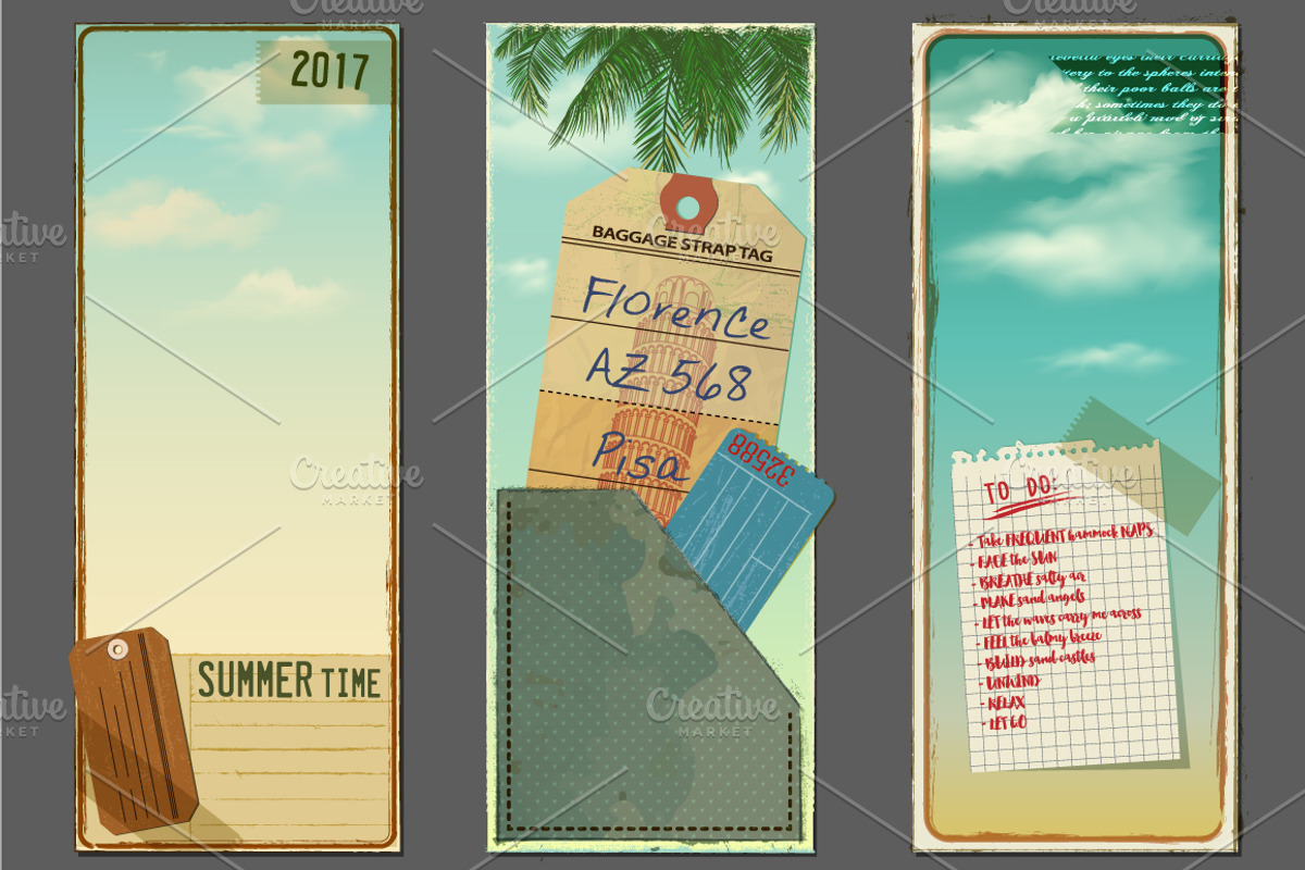 Vintage Travel Mega Pack, Vector, a Texture Illustration by a Blond Moment (Photo 2 of 6)