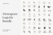 Monogram Logo Kit Bundle, a Branding & Logo Template by Studio Kumo (Thumbnail 1 of 14)
