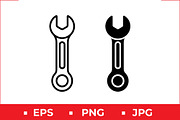 Wrench Vector Icons, a Solid Icon by Artonix (Thumbnail 1 of 2)