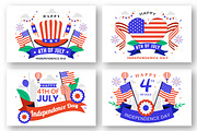 9 4th of July Independence Day, a Seasonal Illustration by denayunebgt (Thumbnail 3 of 3)