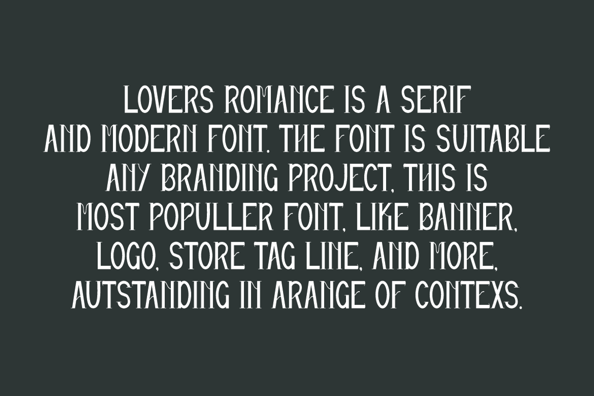Lovers Romance - Valentine Font, a Serif Font by QR Design Studio (Photo 4 of 8)