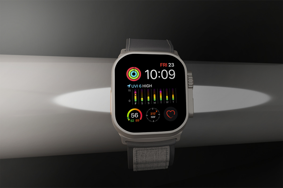 Apple Watch Ultra Mockup, a Wearable Device Mockup by Mockupnine (Photo 5 of 7)