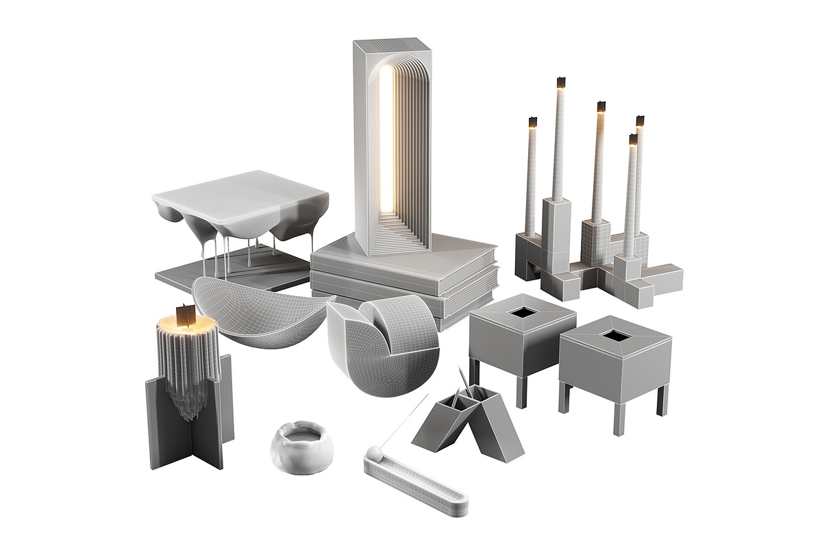 Decorative table set 1, an Object 3D Model by Archidizer (Photo 6 of 6)