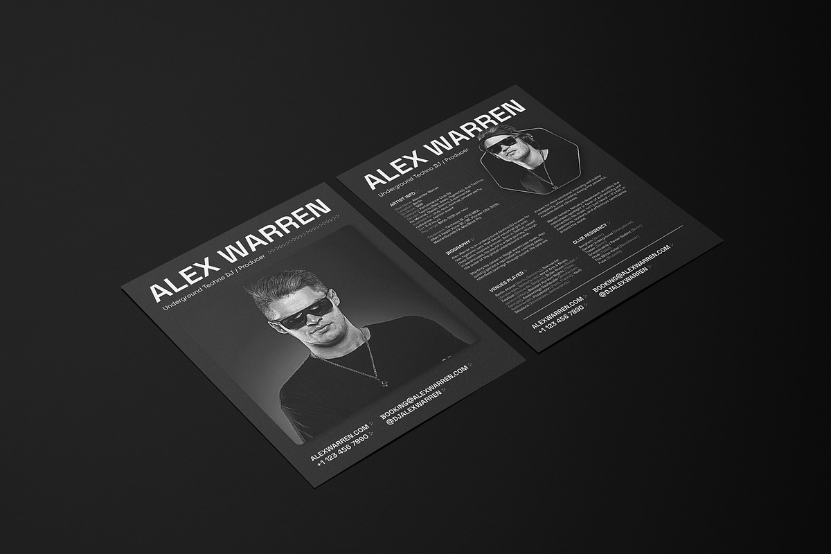 Dark DJ Press Kit / EPK Template preview 7