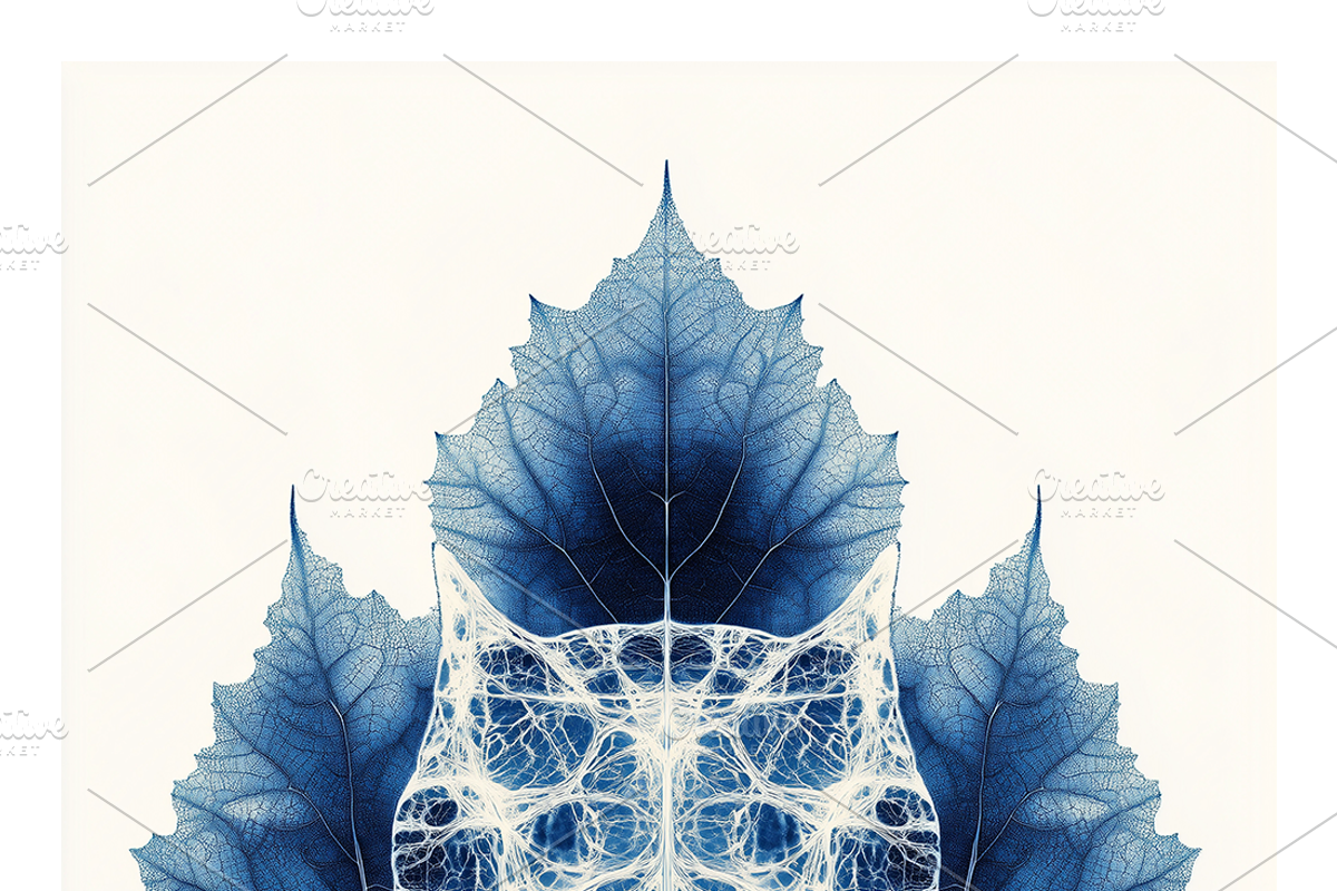 Role Co. Cyanotype Leaf in Symmetry, a Texture Illustration by milatovar (Photo 15 of 21)