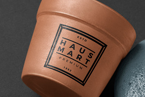 Painted Terracotta Logo Mockup, a Product Mockup by GfxFoundry