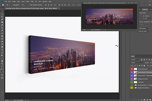 Landscape Canvas Ratio 3x1 Mockup