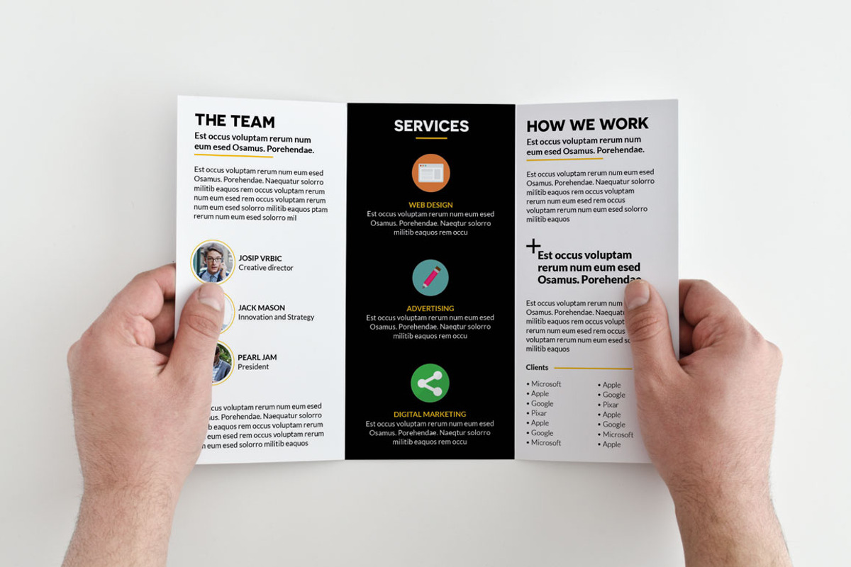 Creative Agency 3fold Brochure, a Brochure Template by Print design (Photo 3 of 4)