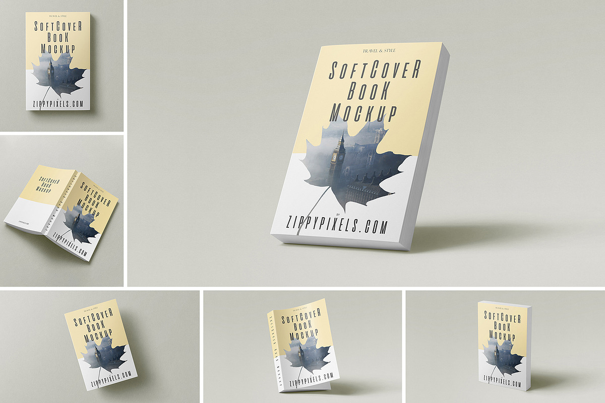 Book Cover Mockup, a Product Mockup by ZippyPixels (Photo 1 of 8)