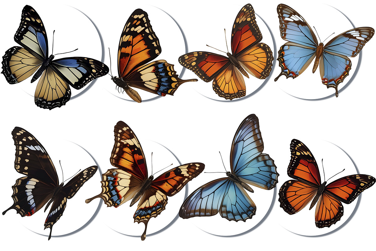 Clipart colorful butterfly, an Animal Illustration by ArtOfSoul (Photo 3 of 6)